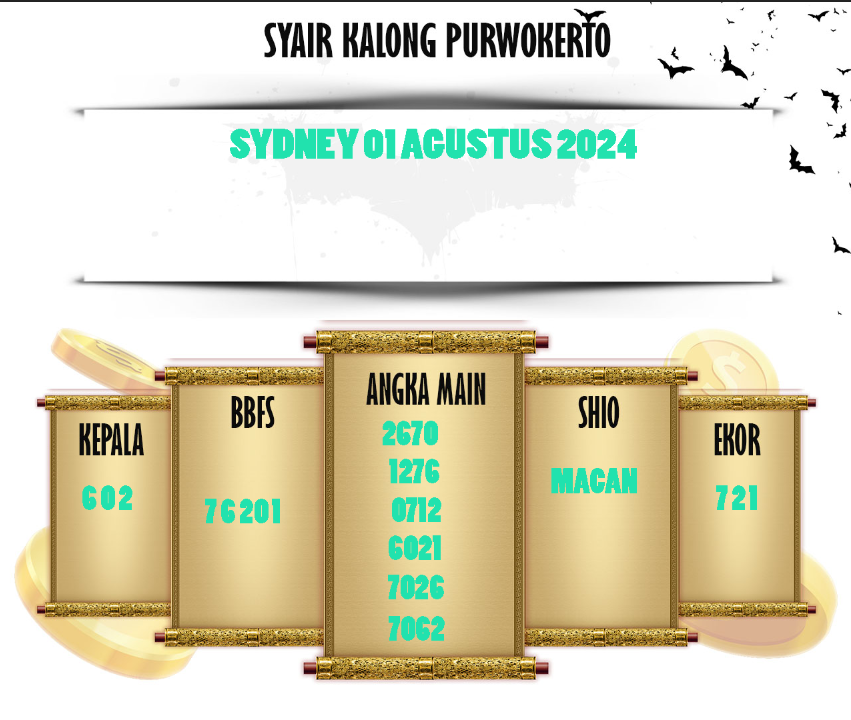 SYAIR SYDNEY 01 AGUSTUS ( KAMIS ) 2024